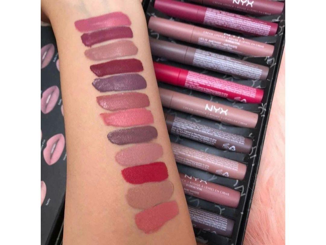 علبة أحمر شفاه NYX 12 لونًا