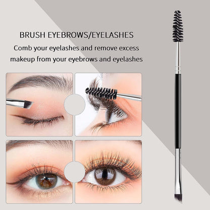 BEILI 2 In 1 Eye Angled Eyebrow and Spoolie Brush