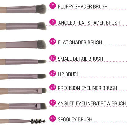 BH Cosmetics Makeup Brushes Set - 15Psc