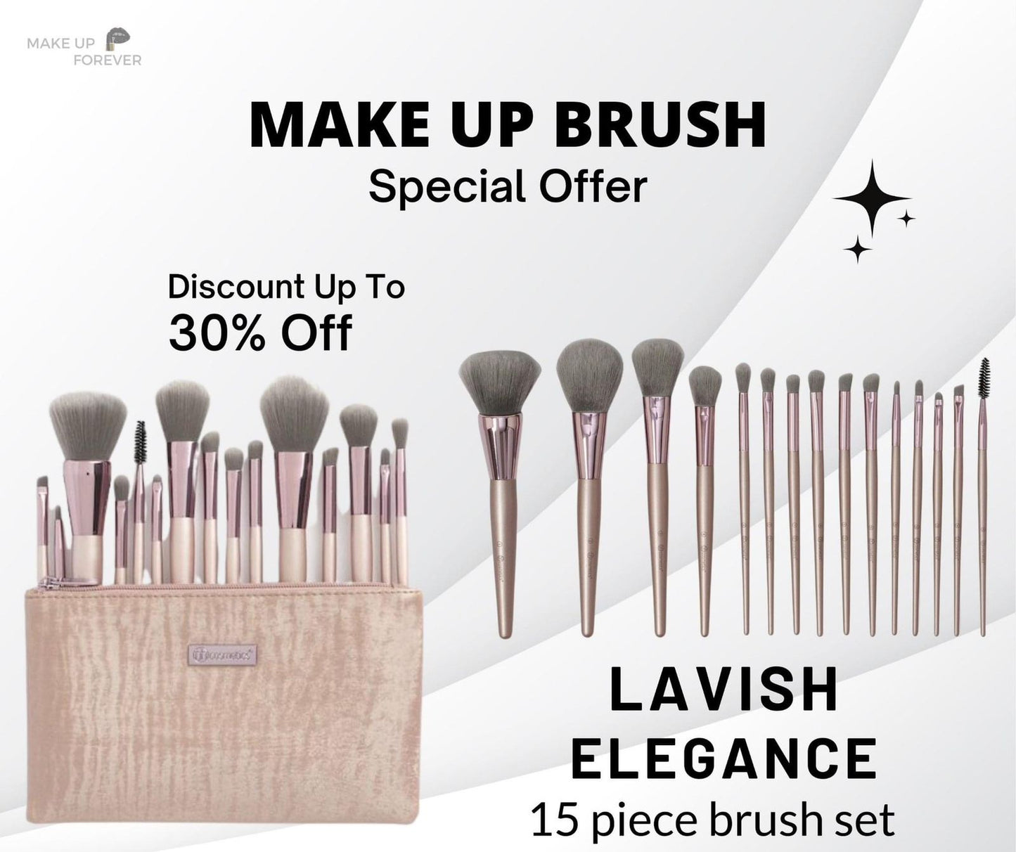 BH Cosmetics Makeup Brushes Set - 15Psc