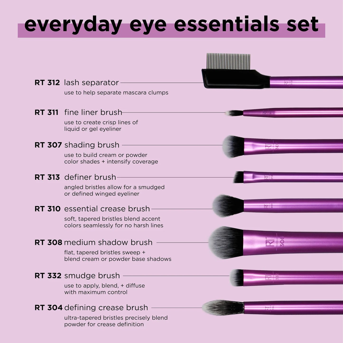 Real Techniques  Everyday Eye Essentials Brush Set