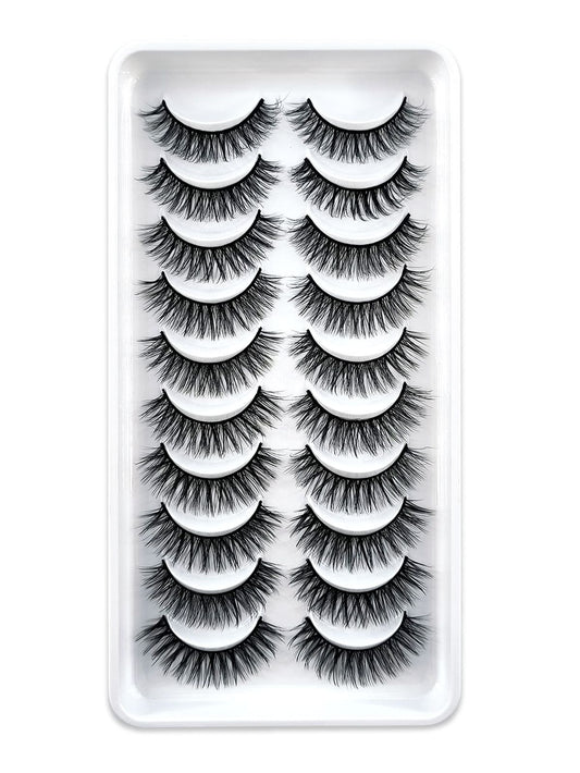 False Eyelashes Thick & Fluffy – 10 Pairs