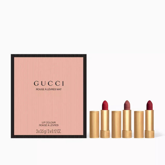 GUCCI Rouge Matte Lipsticks Set (3 Pieces)